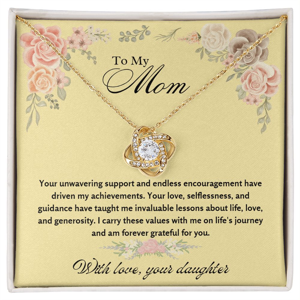 To My Mom - Your unwavering support and endless encouragement - Necklace