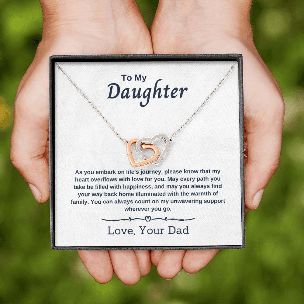 To My Daughter - As You Embark on Life's Journey - Necklace
