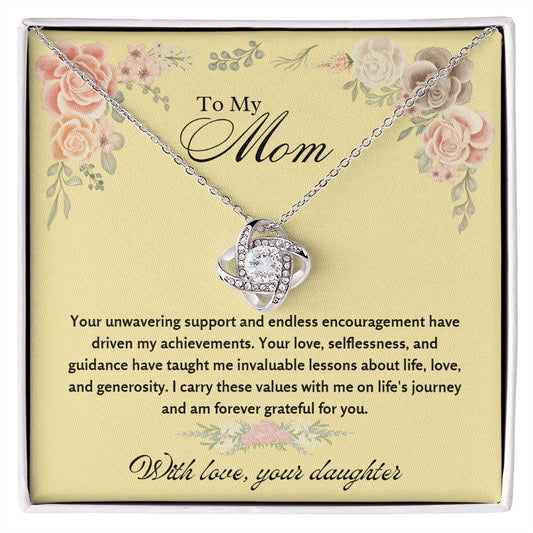 To My Mom - Your unwavering support and endless encouragement - Necklace
