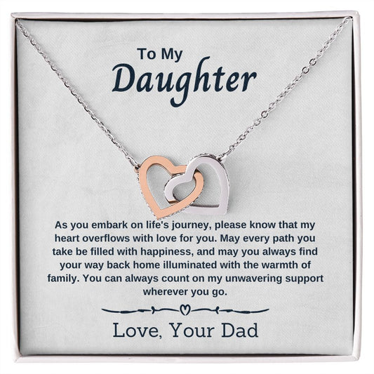 To My Daughter - As You Embark on Life's Journey - Necklace